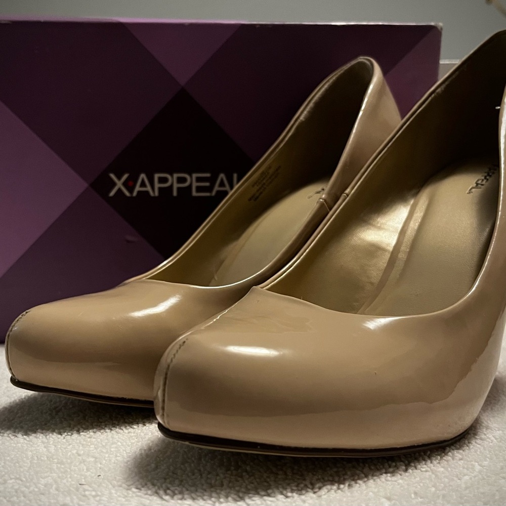 X-Appeal Tan Heels Classic Stiletto Pumps